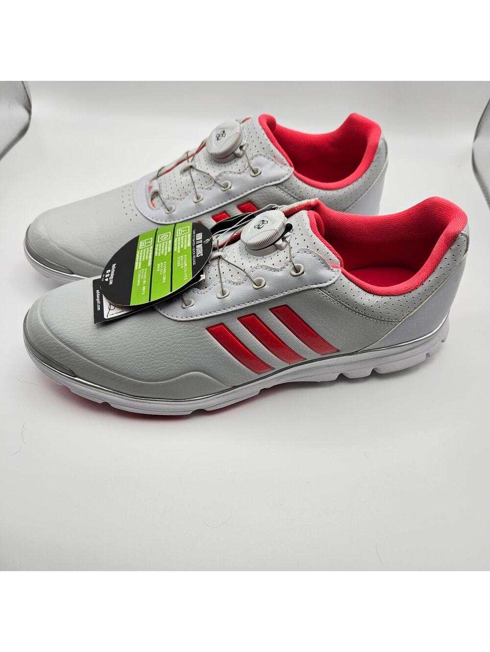 Adidas Adistar Lite Boa Golf Shoes Women Gray Red Size 9 1/2 NWOB